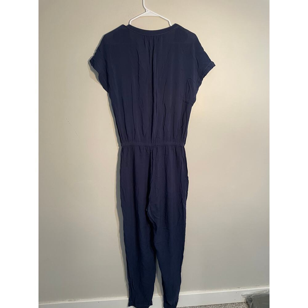Velvet by Graham and Spencer‎ Navy Cassia Challis Rayon Jumpsuit - Picture 7 of 11